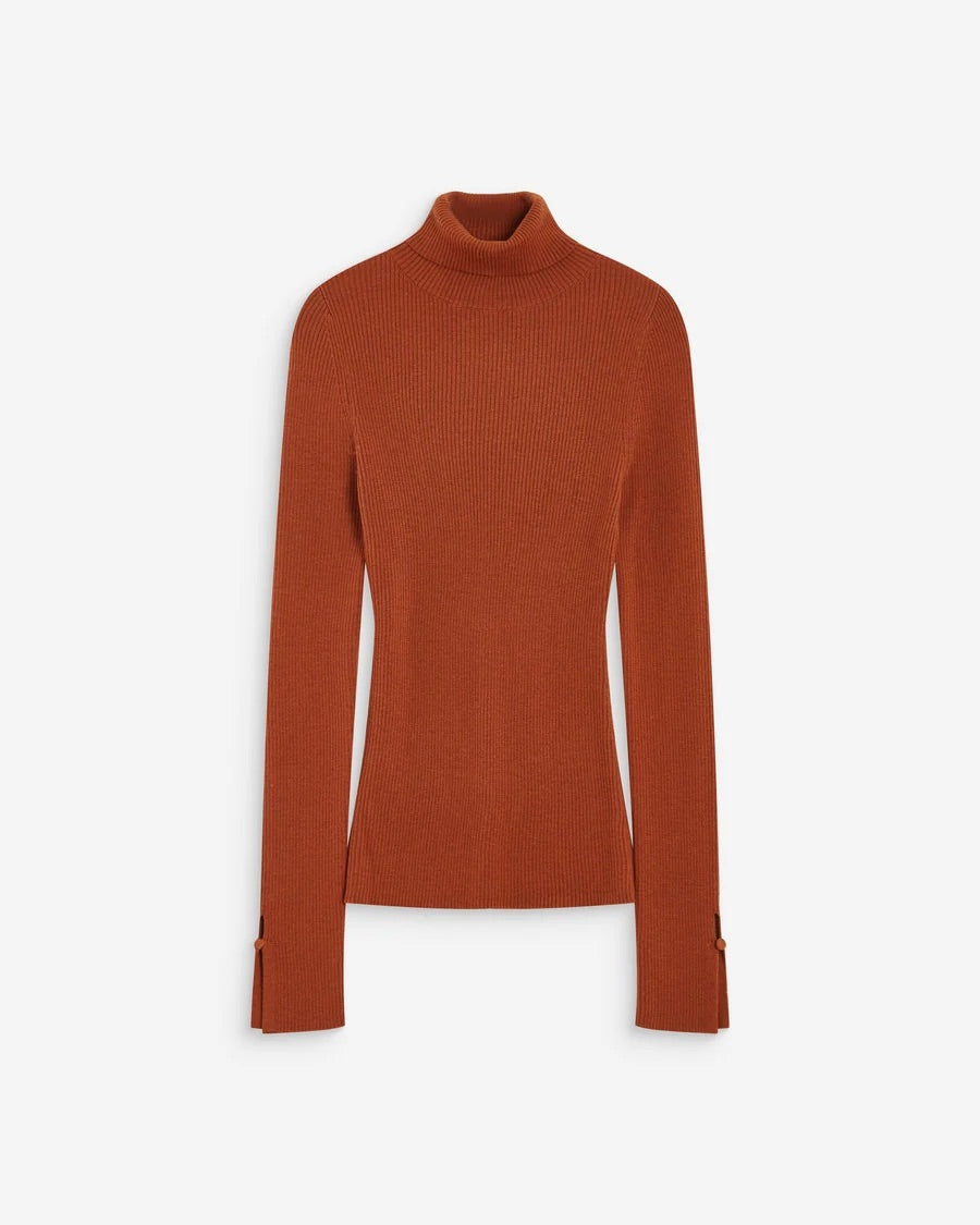 Pull col roulé ALFRED GRACE & MILA Coffee – vue produit de face