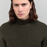 Pull Col Roulé - Dark Kaki - IKKS HOMME