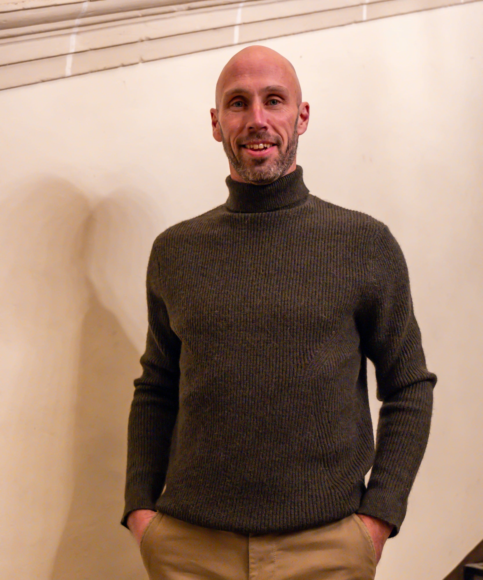 Pull Col Roulé - Dark Kaki - IKKS HOMME