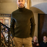 Pull Col Roulé - Dark Kaki - IKKS HOMME