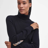 Pull Pendle à col roulé - Tartan noir et hessois - BARBOUR FEMME