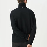Pull col roulé en coton et cachemire - Noir - IKKS MEN