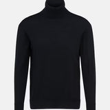 Pull col roulé homme en laine Merino - Noir - SEIDENSTICKER