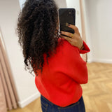Pull en maille col V Objreynard - Poinsettia - OBJECT