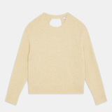 Pull court uni croisé au dos Plamedi - Crème - SUNCOO