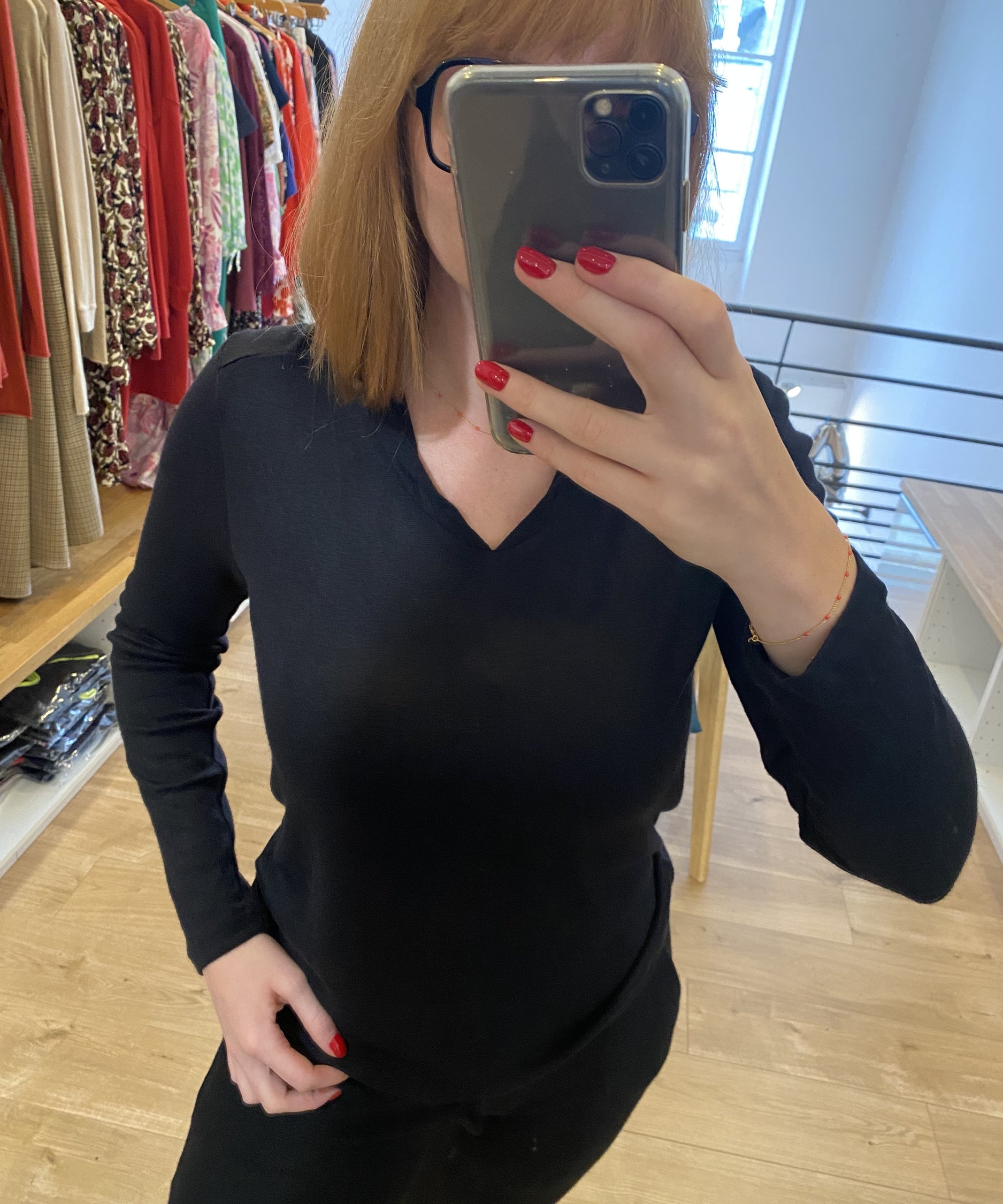 Pull à capuche Dacedo - Noir - SUN VALLEY FEMME