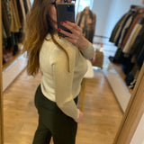 Pull doré tricot lurex - Écru - I CODE