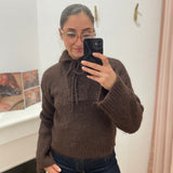 Pull en maille à col montant Vigleeba - Coffee Bean - VILA