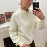 Pull en maille col ras-du-cou Viching - Birch - VILA