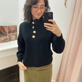 Pull en maille col ras-du-cou Viching - Noir - OBJECT