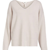 Pull en maille col V Objreynard - Gris argenté - OBJECT