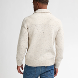 Pull en maille côtelée Hamilton - Blanc antique - PETROL INDUSTRIES HOMME