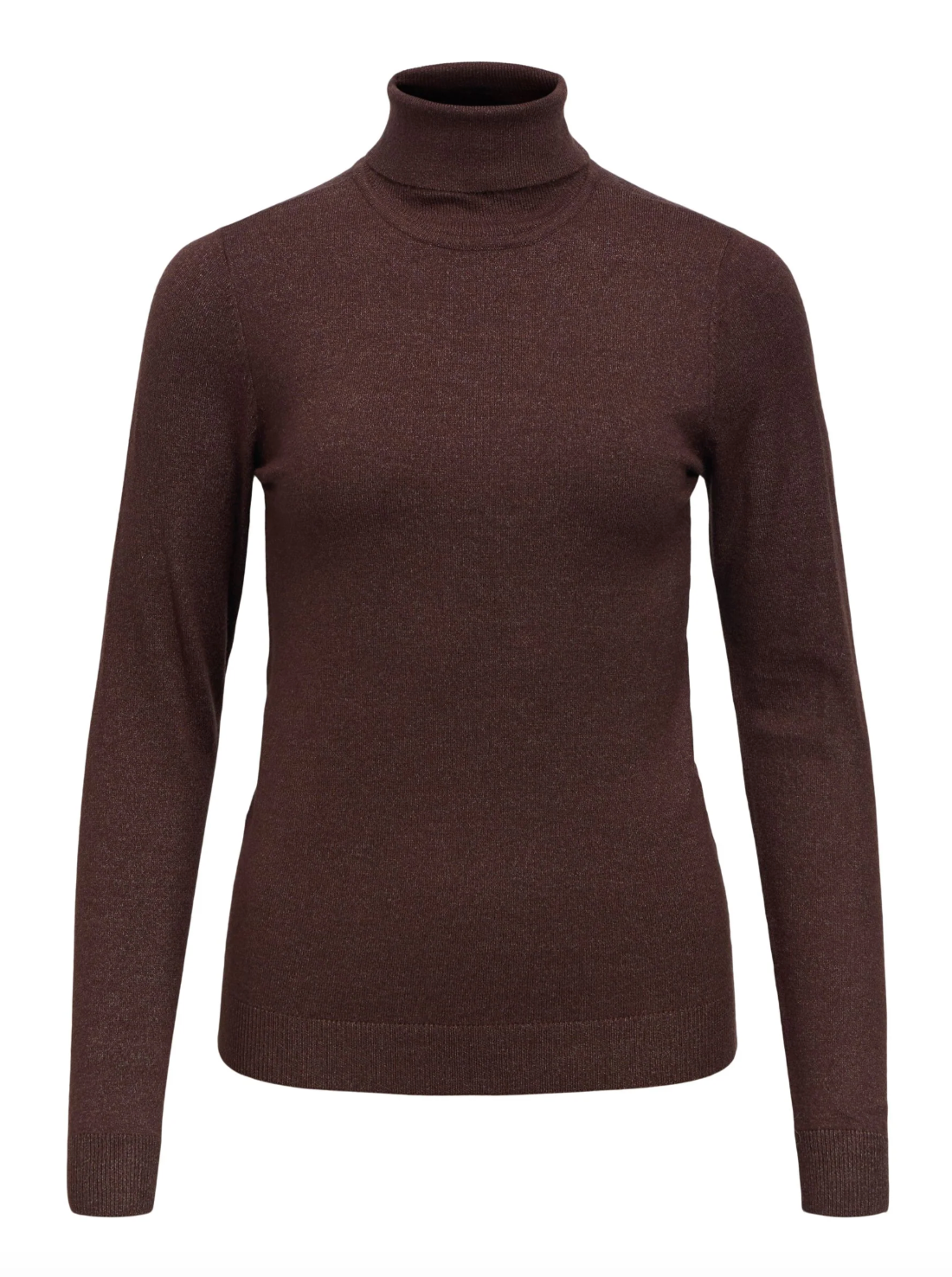Pull col roulé OBJTHESS OBJECT marron Seal Brown – vue produit de face