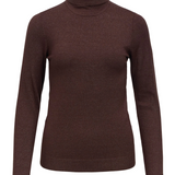Pull col roulé OBJTHESS OBJECT marron Seal Brown – vue produit de face