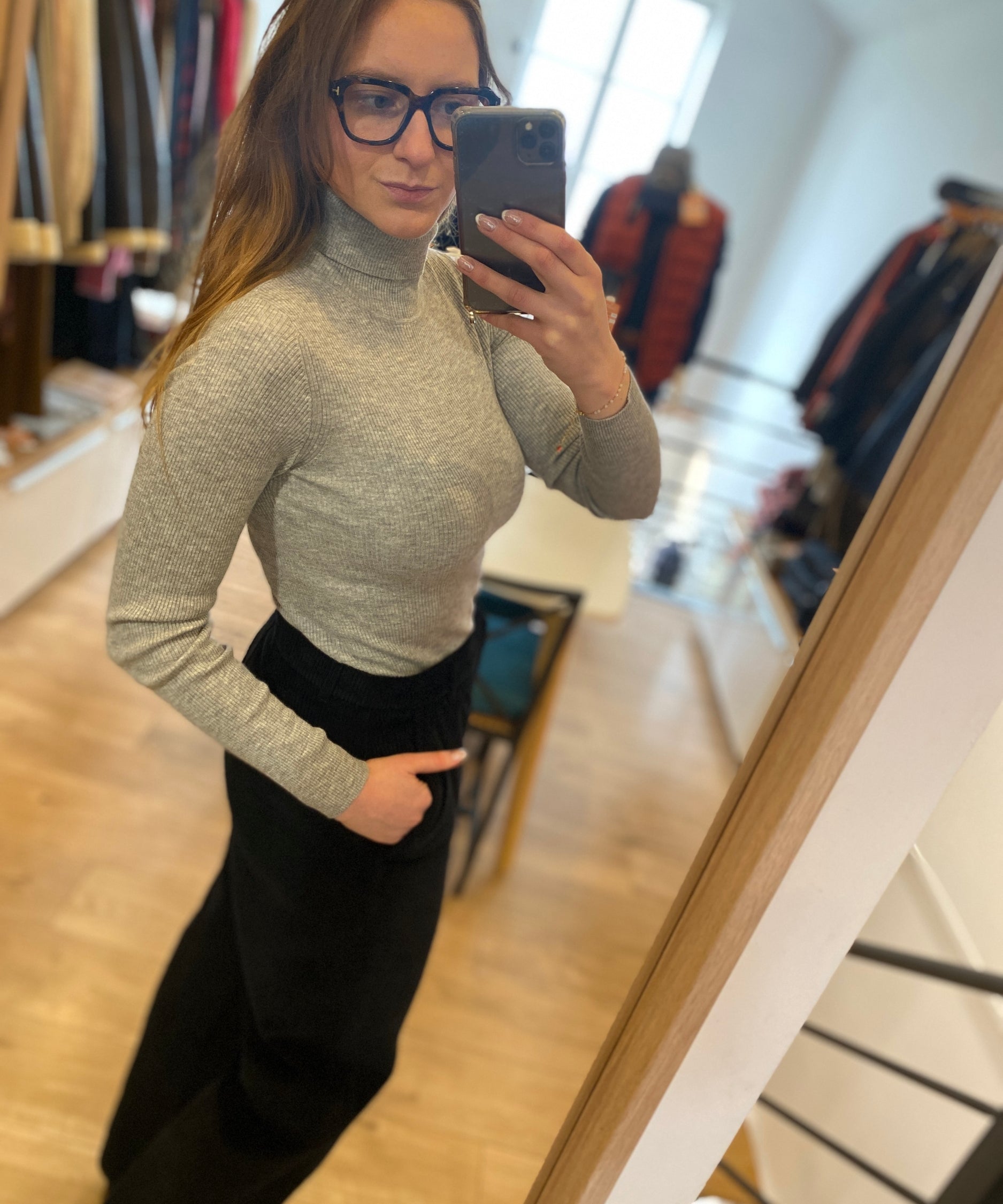 Pull en tricot fin - Gris clair chiné - IKKS WOMEN