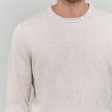 Pull en tricot fin mouliné - Beige clair - IKKS MEN