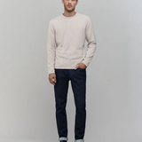 Pull en tricot fin mouliné - Beige clair - IKKS MEN