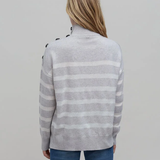 Pull en tricot rayé écru - Gris clair - IKKS WOMEN