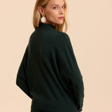 Pull fin cape ajouré Cecile - Vert - I.CODE