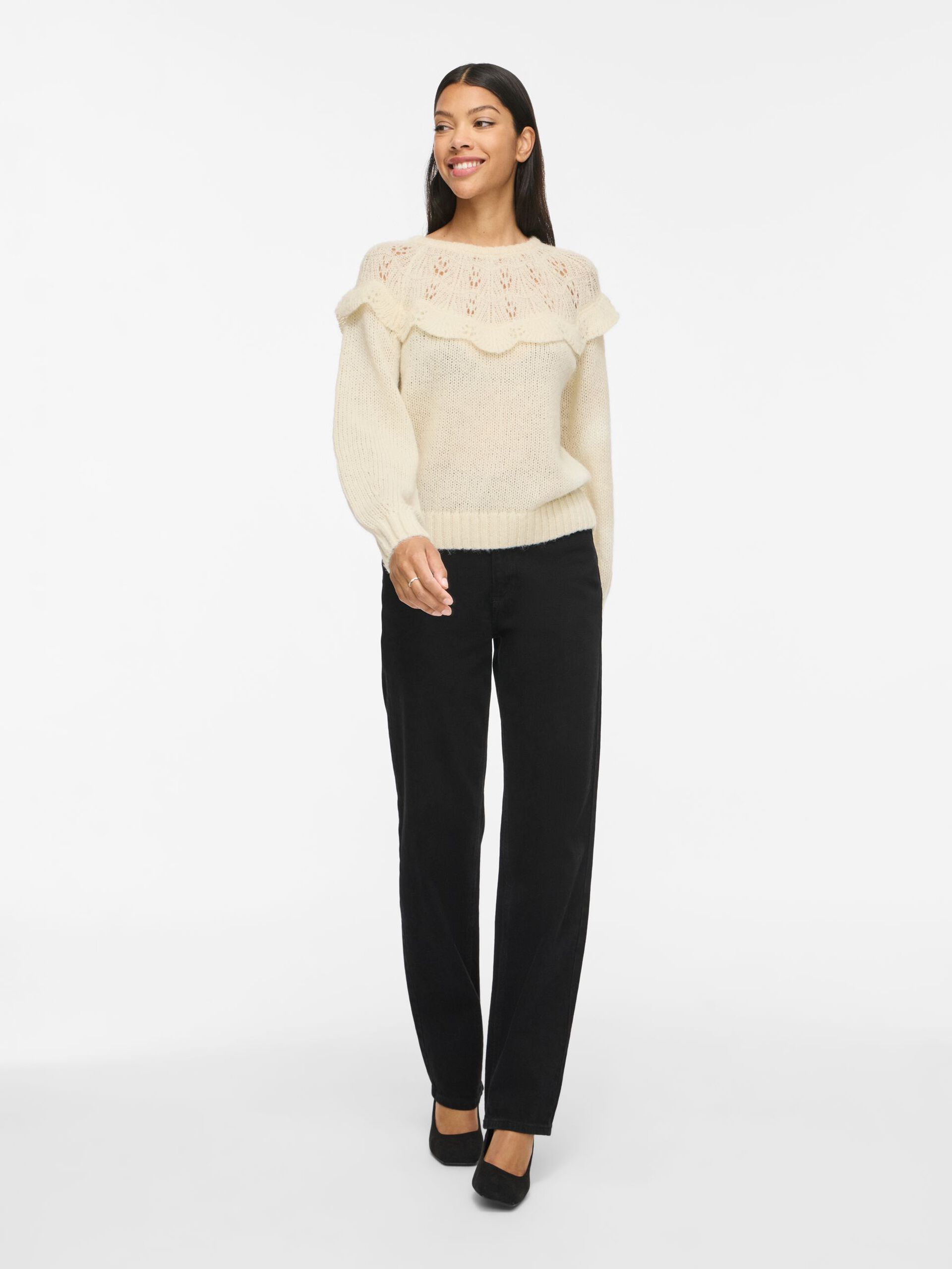 Pull en maille VIMOYANO VILA Birch – silhouette portée de face