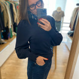 Pull manches bouffantes Molly - Marine - FABIENNE CHAPOT