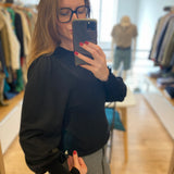 Pull manches bouffantes Molly - Noir - FABIENNE CHAPOT