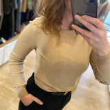 Pull Pendle à col rond - Camel pâle - BARBOUR FEMME