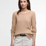 Pull Pendle à col rond - Camel pâle - BARBOUR FEMME