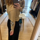 Pull Pendle à col rond - Camel pâle - BARBOUR FEMME
