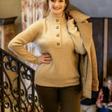 Pull polo Uda en maille - Sable - Sun Valley femme