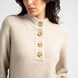 Pull polo Uda en maille - Sable - Sun Valley femme