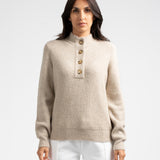 Pull polo Uda en maille - Sable - Sun Valley femme