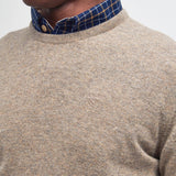 Pull ras du cou en laine Essential - Fossile - BARBOUR HOMME