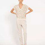 Pull sans manches imprimé léopard Ulken - Beige clair - SUN VALLEY FEMME