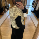 Pull sans manches imprimé léopard Ulken - Beige clair - SUN VALLEY FEMME