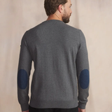 Pull tricot col V léger Malikver - Gris granite - TBS HOMME