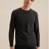 Pull tricoté homme en laine Merino - Gris anthracite - SEIDENSTICKER