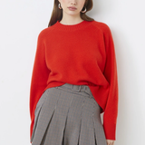 Pull uni en maille oversize Paulvar - Rouge - SUNCOO