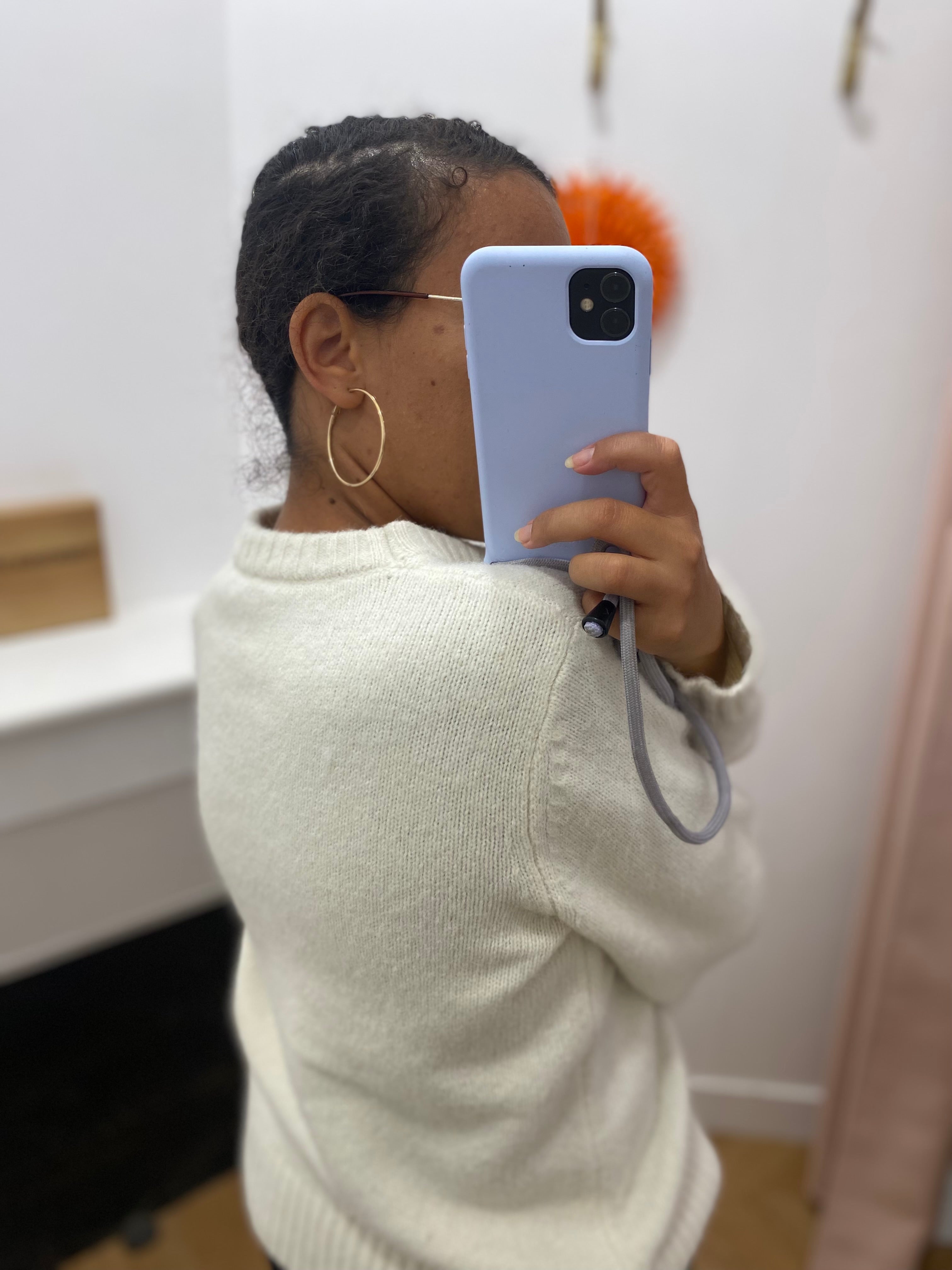Pull UTICA URBAN WOOD écru – porté de dos