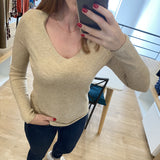 Pull col V Uruba - Sable - SUN VALLEY FEMME