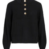 Pull en maille col ras-du-cou Viching - Noir - OBJECT