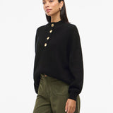 Pull en maille col ras-du-cou Viching - Noir - OBJECT