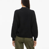 Pull en maille col ras-du-cou Viching - Noir - OBJECT