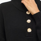 Pull en maille col ras-du-cou Viching - Noir - OBJECT