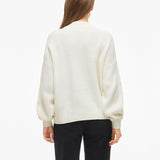 Pull en maille col ras-du-cou Viching - Birch - VILA