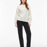 Pull en maille col ras-du-cou Viching - Birch - VILA