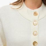 Pull en maille col ras-du-cou Viching - Birch - VILA