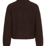 Pull en maille à col montant Vigleeba - Coffee Bean - VILA