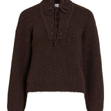 Pull en maille à col montant Vigleeba - Coffee Bean - VILA