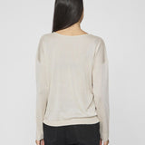 Pull en maille Vinovy - Beige - VILA